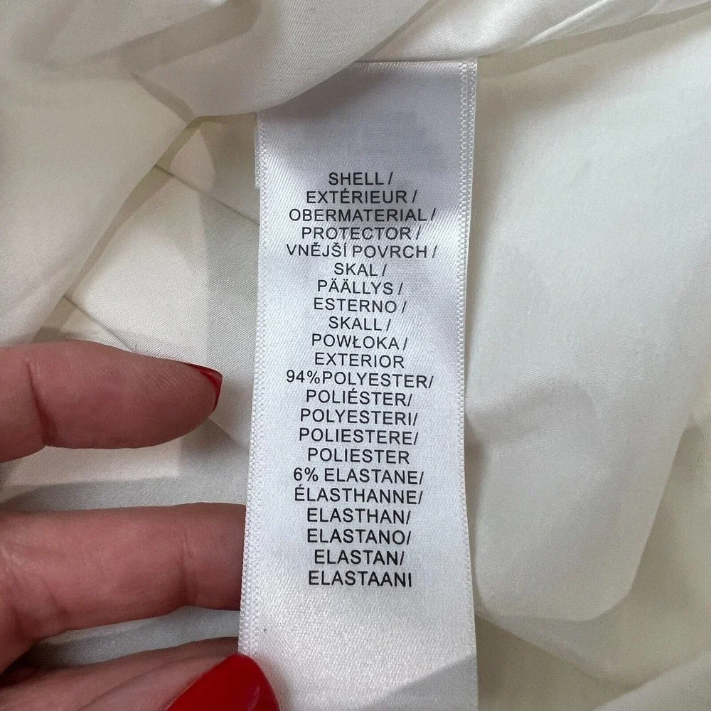 Aidan Mattox Mini Dress‎ Size 0 Ivory Ruffled Sleeveless Stretch Crepe Cocktail